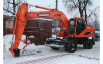 Колесный экскаватор с гидромолотом DOOSAN  DX55W, Санкт-Петербург