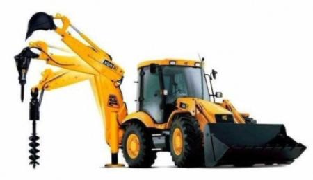 Ямобур на базе экскаватора-погрузчика Volvo  BL 71, Нижний Новгород