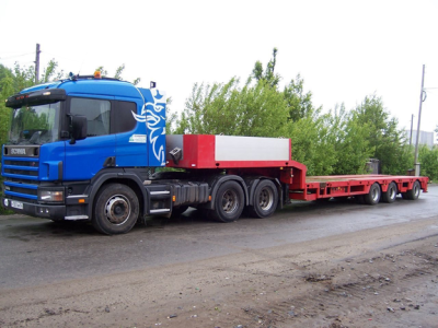 Тралы Scania с гуськом, Новосибирск