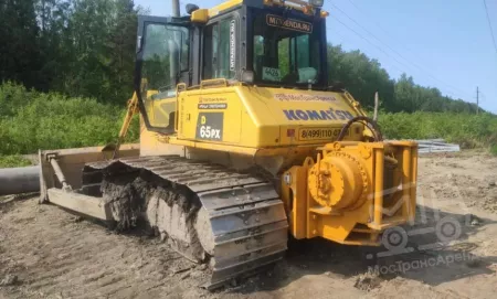 Аренда бульдозера Komatsu D65PX-16 болотоход с лебедкой