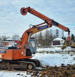 Аренда гусеничного грейфера (экскаватор с грейферным ковшом) HITACHI ZX 225