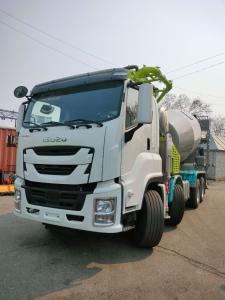 Автобетоносмеситель ISUZU Giga бочка 9 м3 с распределительной стрелой и насосом