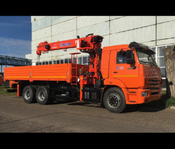 Бортовой автомобиль с КМУ KS1256G-II TOP на шасси KAMAZ-65115