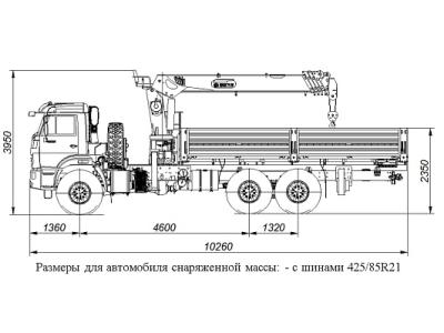 Бортовой автомобиль с КМУ SS1956 на шасси KAMAZ-43118