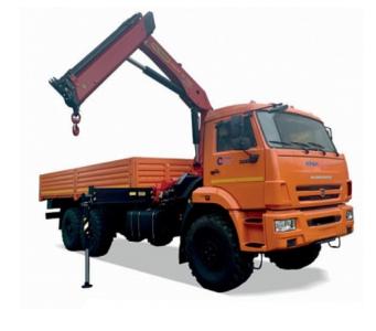 Бортовой автомобиль с КМУ ИМ150N на шасси KAMAZ-43118