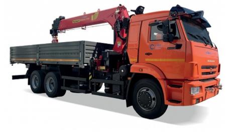 Бортовой автомобиль с КМУ ИТ150 на шасси KAMAZ-65115