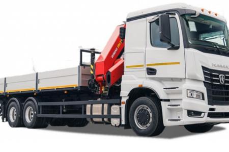 Бортовой автомобиль с КМУ ИНМАН ИМ 320С на шасси KAMAZ-65658