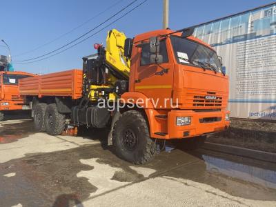 Автомобиль бортовой 438240 на шасси Камаз 43118-73094-50 с КМУ Hyva Crane HВ 150 E2