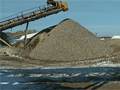 Щебень из гравия для строительных работ