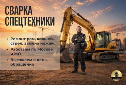 Ремонт ковшей экскаватора, Сварка спецтехники