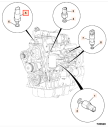 Датчик температуры двигателя JCB 320/04558, 320/04545